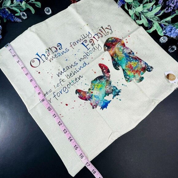 Lilo Stitch Throw Pillowcase Family Accent Sham Pillow Cushion Cover Home Decor - Picture 3 of 10
